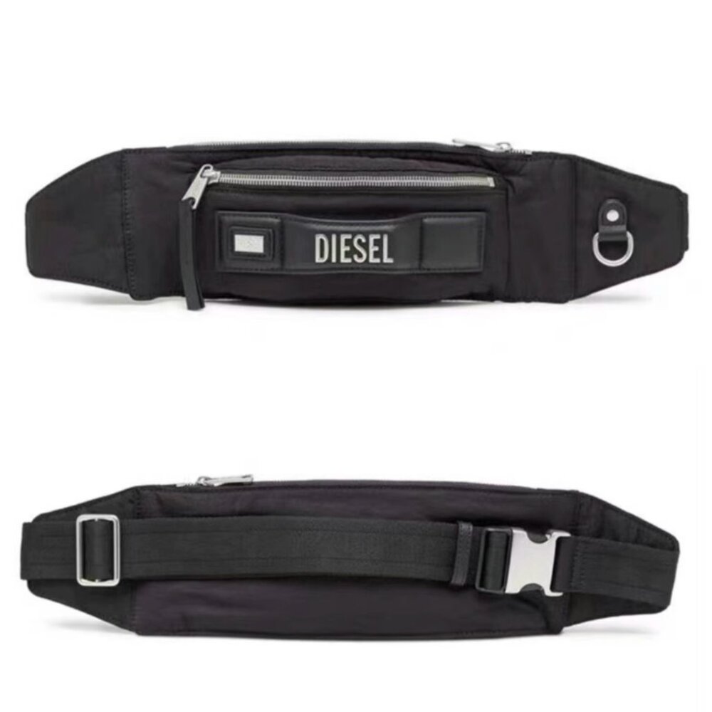 NWT Diesel Logo-Lettering Belt Bag - Black